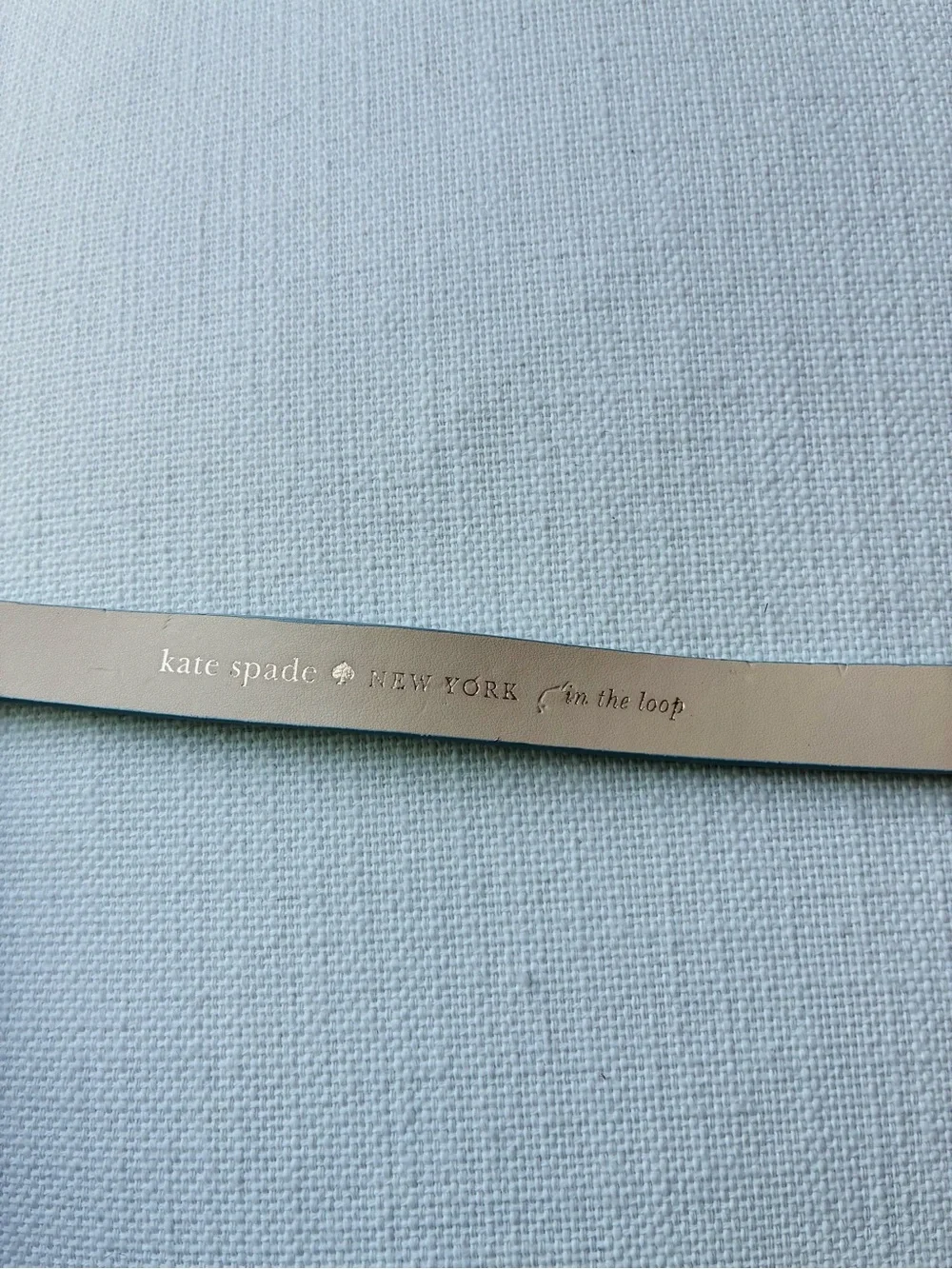 *NWT* Kate Spade M 90cm Genuine Leather Belt Baby Blue - Gold Buckle